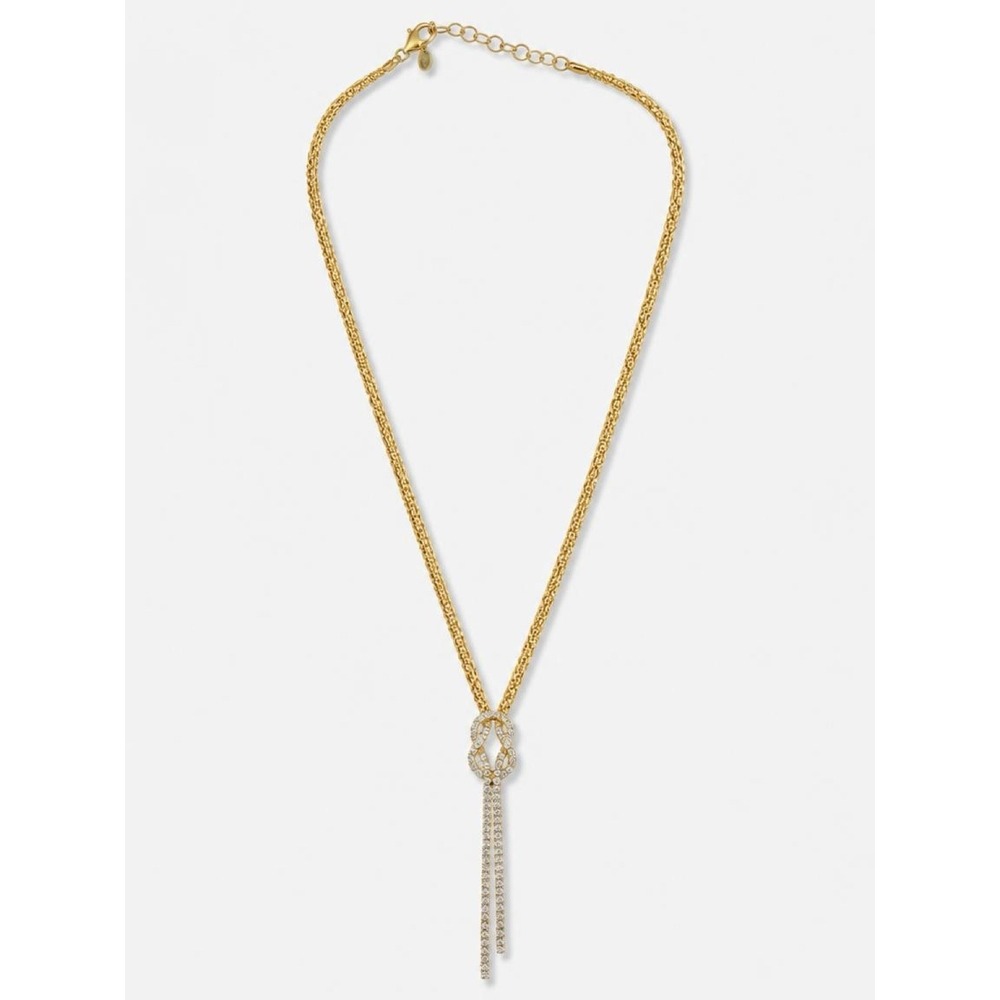 NWT Diamonique Popcorn Chain Scarf Necklace / Gift Ready w/ Box / $112 MSRP